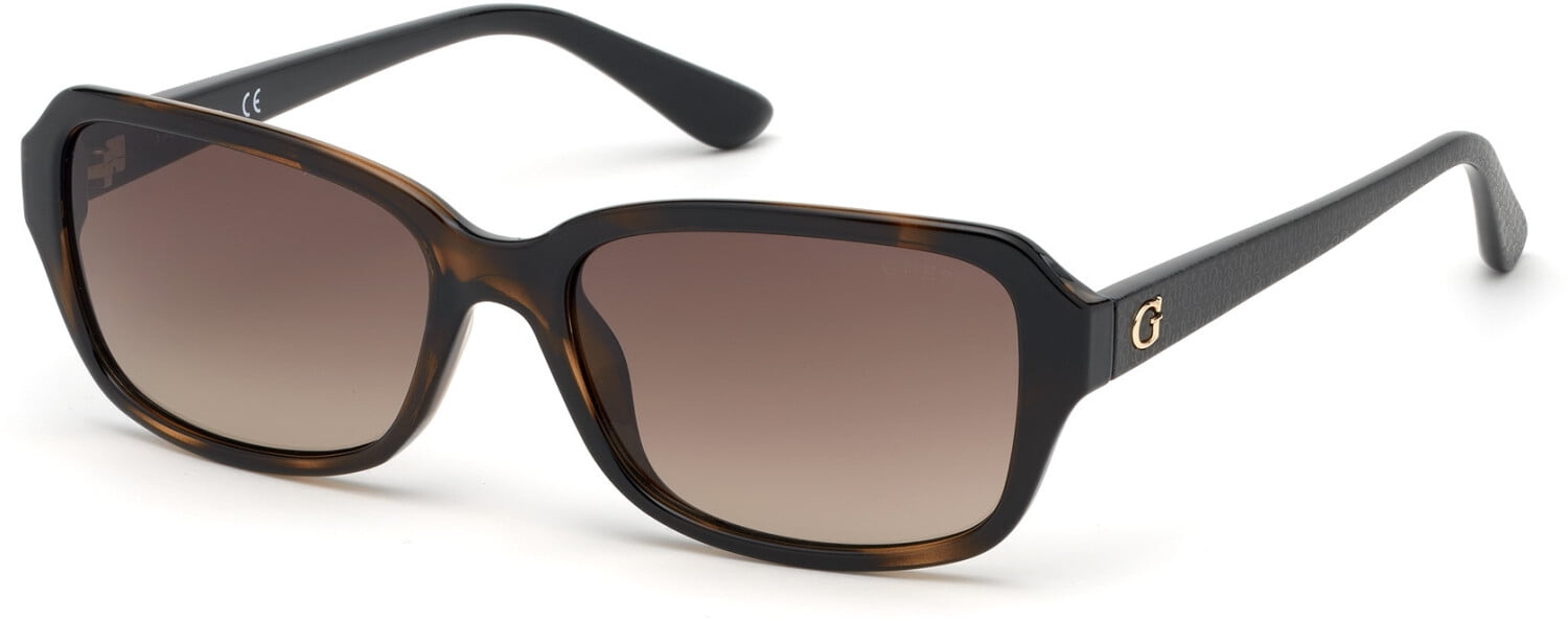 Guess Women's Sunglasses Dark Havana Frames with Gradient Brown Lens