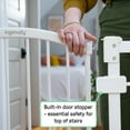thumbnail image 5 of Summer Infant Extra Tall & Wide Safety Pet and Baby Gate, 29.5"-53" Wide, 38" Tall, Pressure or Hardware Mounted, Install on Wall or Banister in Doorway or Stairway, Auto Close Walk-Thru Door - White, 5 of 17