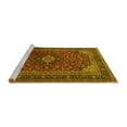 thumbnail image 2 of Ahgly Company Machine Washable Indoor Square Persian Yellow Traditional Area Rugs, 3' Square, 2 of 4