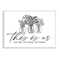 Stupell Industries This Is Us Family Cottage Florals Herbs Bouquet Graphic Art Unframed Art Print Wall Art, Design by Lettered and Lined