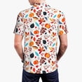 thumbnail image 3 of Balery Autumn Pumpkins Fall Leaves Printed Men’s Short Sleeve Polo Shirt, Midweight Men's Shirt,Golf Polo shirts -XX-Large, 3 of 8