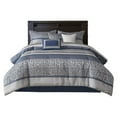 thumbnail image 1 of Madison Park Rhapsody 7-Piece Polyester Jacquard Comforter Set in Navy Finish, 1 of 16