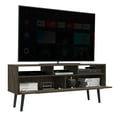 thumbnail image 4 of DUOSONG Kobe Tv Stand For Tv´S Up 52", Three Open Shelves, Two Flexible Drawers, Dark Walnut Brown Particle Board Furniture Primary Living Space TV & Entertainment Furniture, 4 of 6