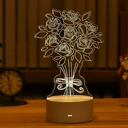 

2024 New night light for kids Clearance sale Valentines Day Gift Light Led Usb Display Light Lamp Acrylic Night Light LED Lamp