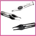 thumbnail image 3 of pinzas con luces LED para maquillaje, de acero inoxidable, color plateado., 3 of 5
