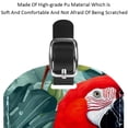 thumbnail image 4 of Square 2Pack PU Leather Parrot Cruise Luggage Tag with Privacy Cover and Name ID Tag for Travel Handbags Backpacks Luggage Tags, 4 of 6