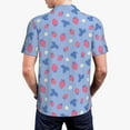 thumbnail image 4 of Balery Strawberry And Flowers Printed Men’s Short Sleeve Polo Shirt, Midweight Men's Shirt,Golf Polo shirts -Small, 4 of 9