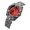 Silver with red surface, variant on Men's Biomechanical Skeleton Quartz Watch, Irregular Hollow Stainless Steel Bracelet Wristwatch