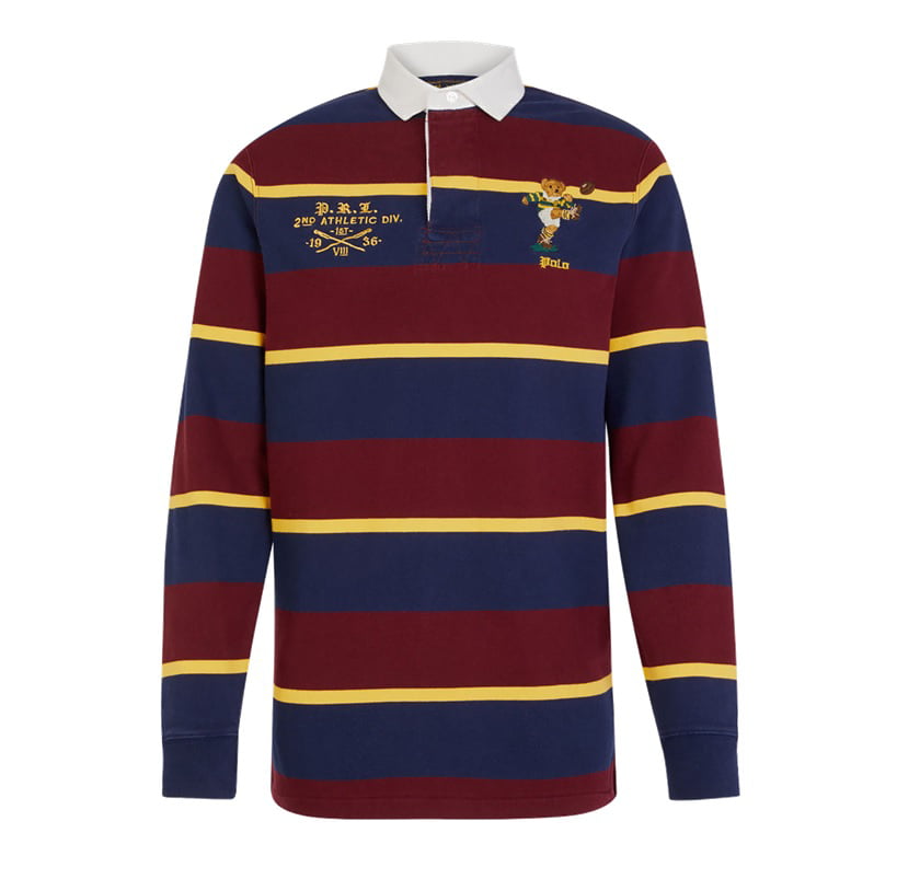 Ralph Lauren Custom Slim Fit Bear Rugby Shirt, Brand Size Large 