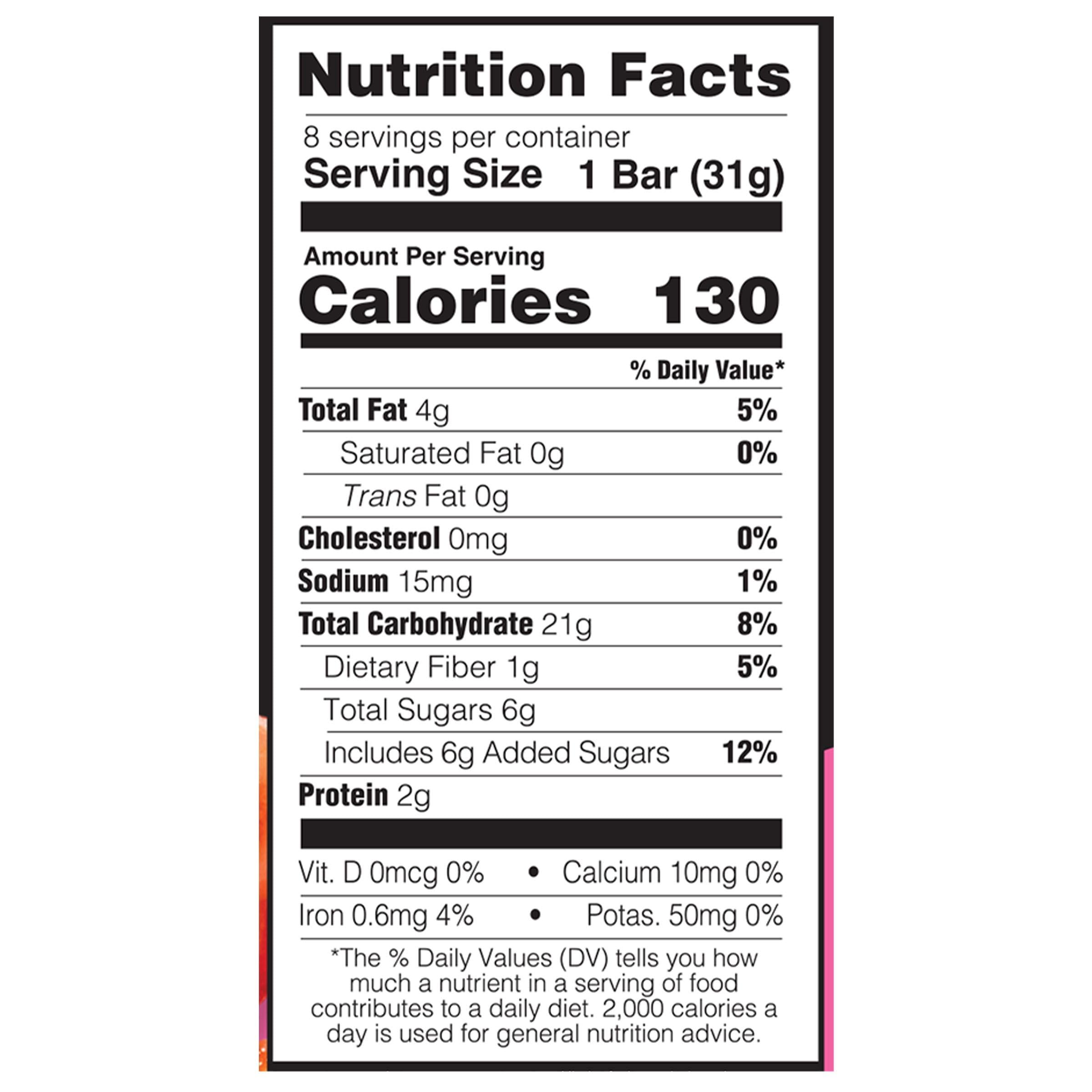 (3 pack) Junkless Chewy Strawberry Granola Snack Bars, 1.1 oz, 8 Count