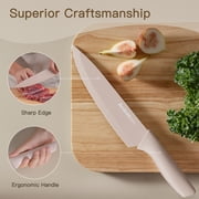 Astercook Knife Set, 7-Piece Kitchen Knives Set with Sharpener, High Carbon Stainless Steel Chef Knives with Anti-Rust Coating & 6 Blade Guards, Dishwasher Safe