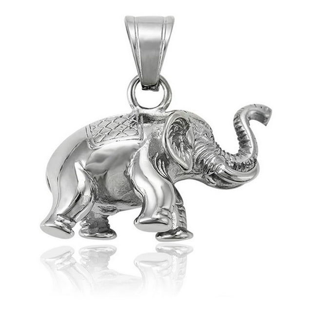 Fino Collar Elefante Para Caballero Oro Blanco 14k Lam 50 Cm