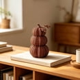 thumbnail image 3 of 24cm Resin Pumpkin Figurines with Woven Texture Fall Decor Autumn Decor Halloween Thanksgiving Decorations for Home, 3 of 8