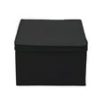 thumbnail image 5 of Household Essentials Jumbo Fabric Storage Bins 2 Pack, Sturdy Sides and Reinforced Bottom, Luxe Poly Linen Fabric, Black Linen, 5 of 7
