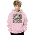 thumbnail image 4 of Boys' 100 Days Of School Sports Hoodies Sweatshirt Rugby Bat Print Hooded Pullover Sports Pink 18 M-24 M, 4 of 4
