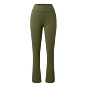 Naittoop Womens Flare Yoga Pants V Waist Flared Leggings High Waisted Bootcut Workout Pants Belly Control