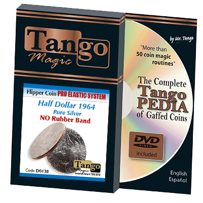 - Flipper Coin Pro Elastic Half Dollar 1964 (w/DVD) (D0138) by Tango - Trick