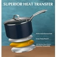thumbnail image 2 of Koch Systeme CS 1+2+3QT Ceramic Nonstick Saucepan Set, Induction Compatible Sauce Pan, Oven Safe, Gradient Blue, 2 of 10
