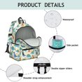 thumbnail image 4 of Dinosaur and Leaf Beige Pattern Cute School Backpack with Padded Back and Adjustable Shoulder Straps 13.4"x11"x4.7", 4 of 5
