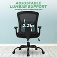 thumbnail image 2 of YRLLENSDAN Metal Nylon Height Adjustment and 360 Degree Swivel Office Desk Chair, Black, 2 of 8
