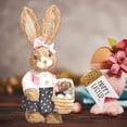 thumbnail image 2 of Artificial Straw Cute Bunny Standing Rabbit decor easter bunny stuffed Home Garden Decoration B, 2 of 9