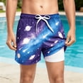 thumbnail image 2 of XAOFW Boys Girls Swim Trunks With Compression Liner Galaxy Print Swimming Shorts For Kids Beach Sports Versatile Swimwear Bottom 2-3 Years, 2 of 4
