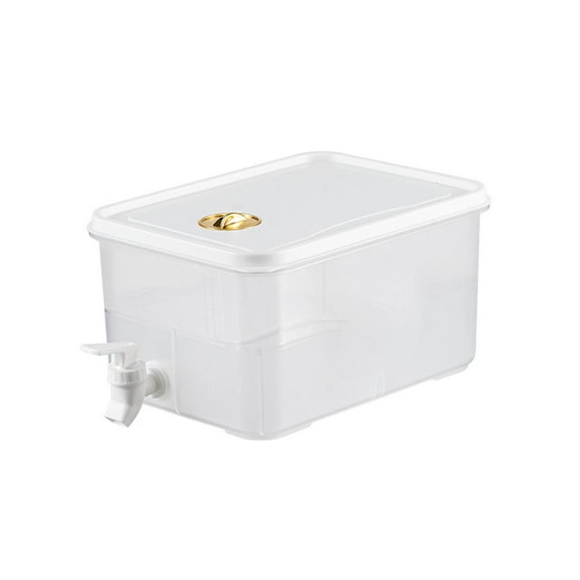 Ongmies Refrigerator Ice Drink Machine – Transparent Leak-Proof Beverage Container with Faucet and Lid, Plastic Cold Water Pot for Household Food Storage