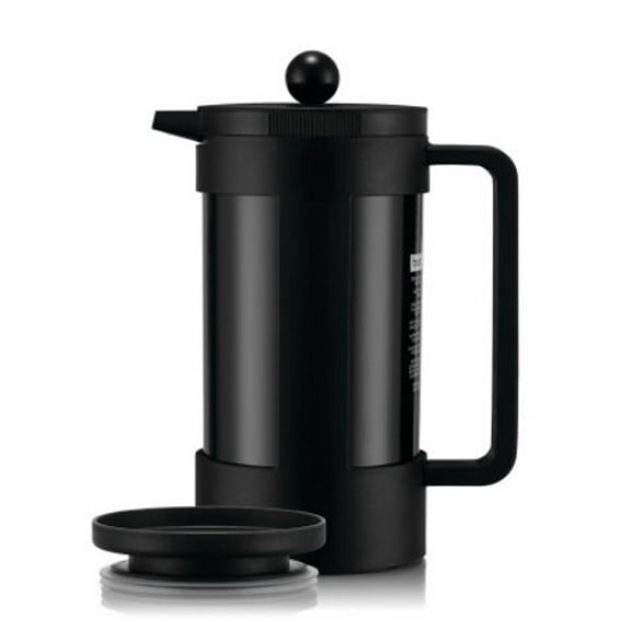 Bodum Bean Cold Brew French Press, 34 oz, BPA Free Plastic, Black, with Additional Lid