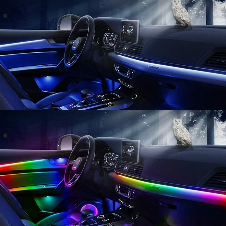 RGB Symphony Car Atmosphere Interior LED Acrylic Guide Fiber Optic Ambient  Light 