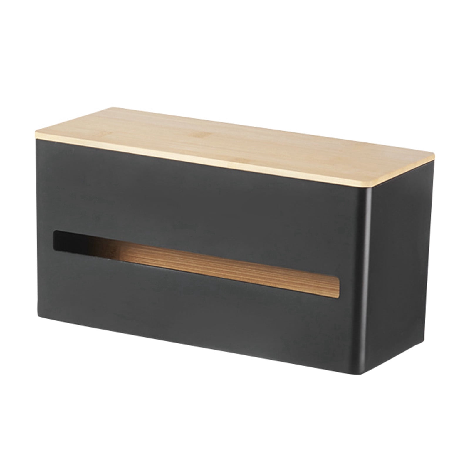 Kitchen Paper Towel Holder with One Hand Tear Design and Hidden Storage for Convenient Paper Accommodation