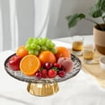 thumbnail image 6 of Kuntesetty Pedestal Fruit Bowl Decorative Bowl Multipurpose Aesthetic Display Stand Storage Gray and Gold, 6 of 9