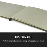 Bellagio-Italia Canvas Photo Album - Memory Scrapbook, and Polarioid Book for Calligraphy, Scrapbooking - Includes Removable Plastic Sheet Covers - Capacity for 72 Pictures Total - Small