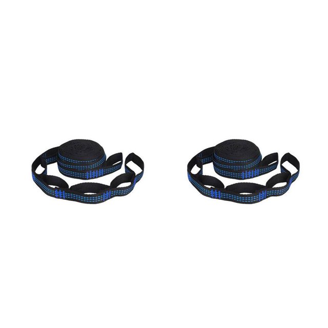 Paquete de 2 correas para hamaca Greeniant 5 anillos ajustables Azul
