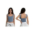 thumbnail image 5 of Baby Sweetie Women's Denim Vest Slim Fit Tank Tops Backless Sleeveless Button Down Crop Tops Party Club Going Out Top, 5 of 9