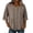 Khaki, variant on Women's Casual Cotton Linen 3/4 Sleeve Button Up T-Shirts Solid Color Loose Fit Open Front Top with Pockets