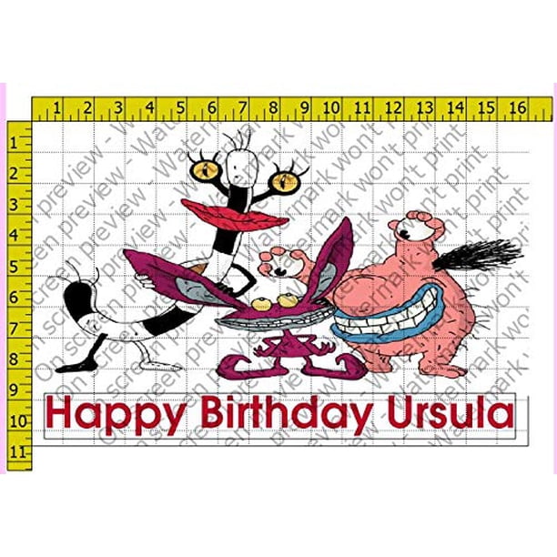 ahh Real Monsters Personalized Edible Frosting Image 1 4 Sheet Cake Topper Walmart Com Walmart Com