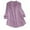 Purple, variant on Women's Knot Long Sleeve Button Down V Neck Shirt - Loose Fit, Multicolor, Cotton, All-Season Casual Top, S-XXXL