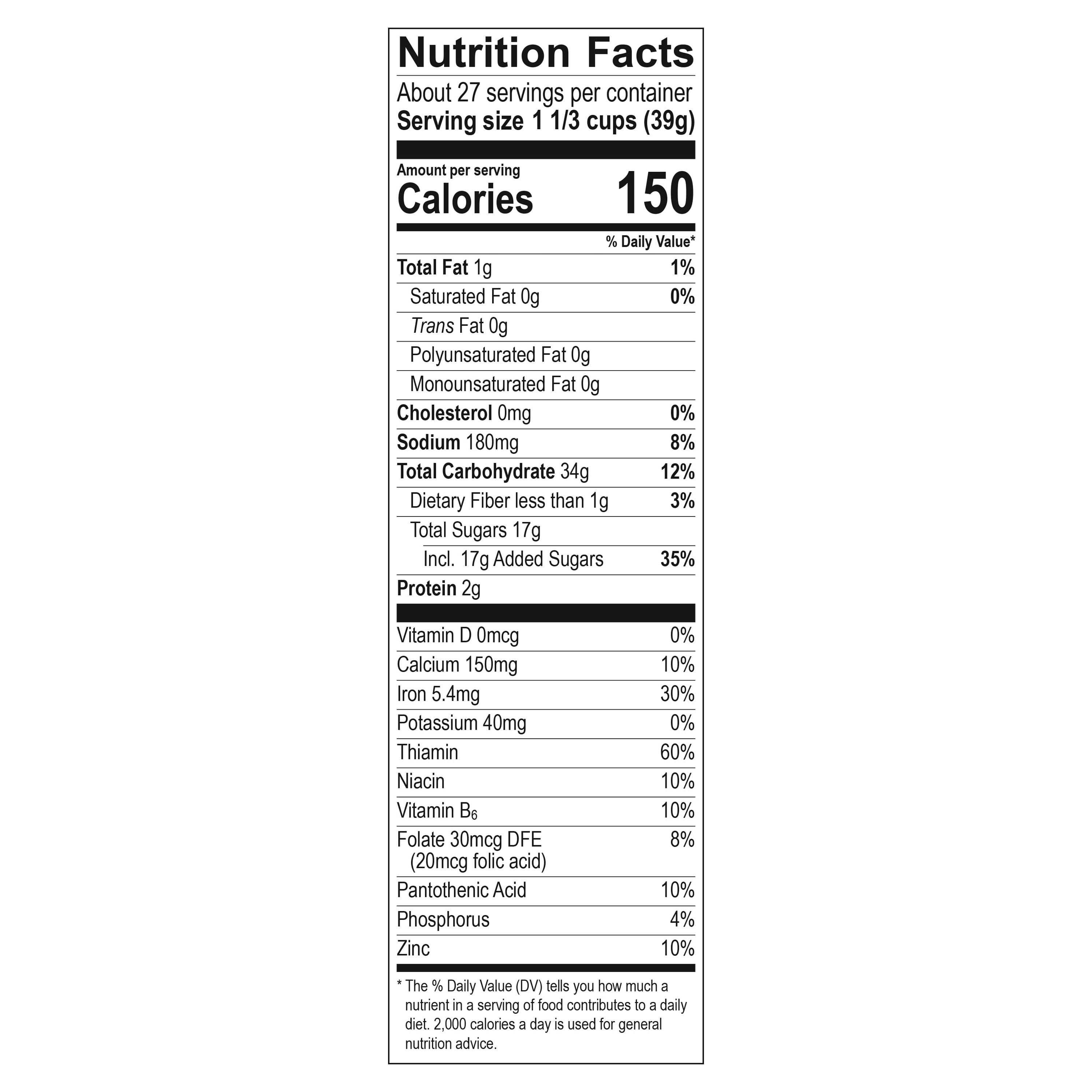 Malt-O-Meal Apple Zings Breakfast Cereal, 37 OZ Resealable Cereal Bag