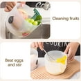 thumbnail image 4 of Mixing Bowl with Pour Spout, Large Capacity Measuring Cup Beating Eggs Bowls, 1000ml Plastic Measuring Cup Egg Beating Bowl, Oil Fat Separator with Filter and handle for Cooking and Baking, 4 of 5