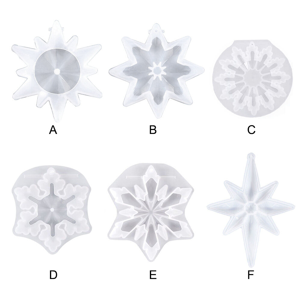 2 Moules En Silicone Pour Pendentifs Noël DIY - Formes Sapin, Cœur, étoile, Rond - Pour Résine époxy, Plâtre, Cire