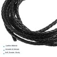 thumbnail image 3 of Uxcell Round Braided Leather Cord, 3mm Genuine Braided Leather Cords, Black(2.2 Yards), 3 of 6