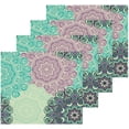 thumbnail image 2 of Green Mandala Wash Cloth Set of 6, 12 x 12 Inch Cotton Baby Washcloths Highly Absorbent and Soft Feel Fingertip Towels Face Towels for Bathroom, Gym, Spa Washcloth Gift, 2 of 7