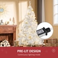 thumbnail image 4 of 6ft White Prelit Artificial Christmas Tree with 250 Warm White LED Lights - Holiday Home Decor for Living Room & Entryway - Easy Assembly & Storage, 4 of 7