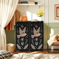 thumbnail image 6 of 4 Drawer Vertical Storage Dresser Boho naive handdrawn style art bird sacred heart night stars love with Wood Top Fabric Pull Drawers, 6 of 8
