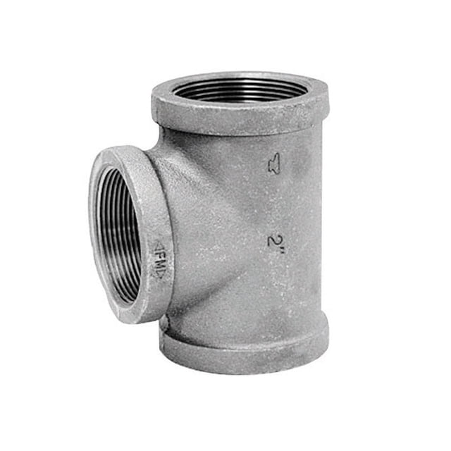 Hierro maleable galvanizado Tee Anvil de 1/2 pulgada FPT x 1/2 pulgada FPT