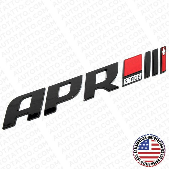 APR Stage III Tuning Car Trunk Decorate Badge Logo Emblem Sticker Gloss Black