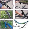 thumbnail image 4 of Bilot Hammock with Stand 2 Person Heavy Duty Portable Hammock Stand with 9 FT Space Saving Steel Stand&nbsp;Portable Carrying Case Weather-Resistant Finish for Outdoor or Indoor Patio Backyard Garden, 4 of 8