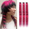 thumbnail image 3 of ZOUBAOQ Feather Hair Extension Colorful Fake Hair Clip In One Hairpiece . Piece, 3 of 8
