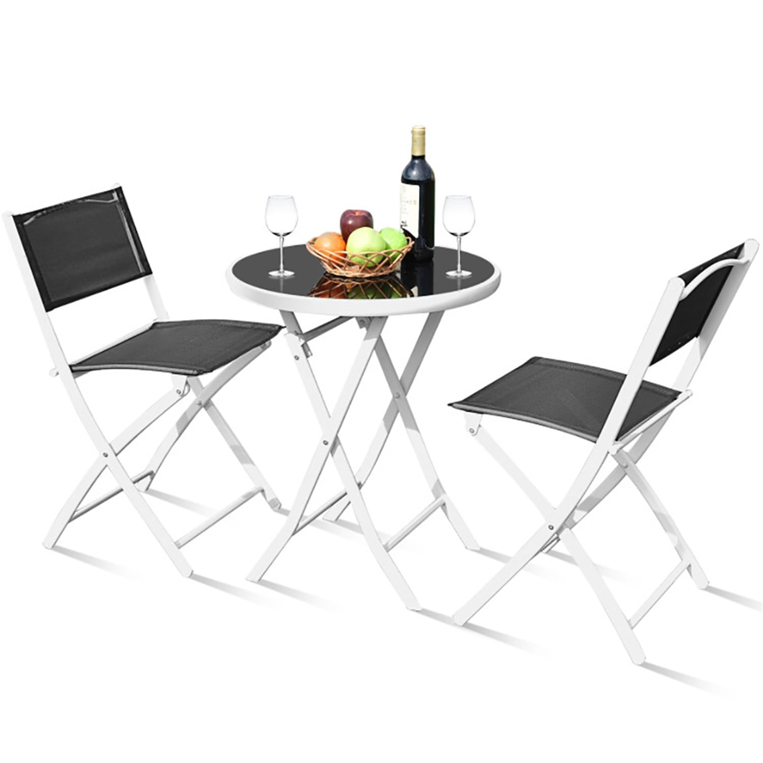 Aimee Lii 3 Pieces Patio Folding Bistro Set for Balcony or Outdoor Space, Wicker Patio Furniture Aimee Lii 3 Pieces Patio Folding Bistro Set for Balcony or Outdoor Space, Wicker Patio Furniture