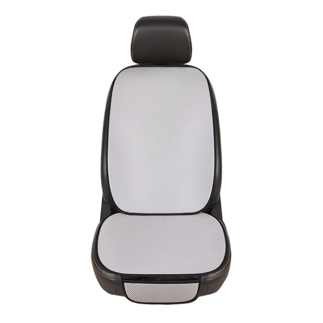 Grey Flax Car Seat Backrest Set 24.4X19.69X19.69 Inches Cooling Summer Warm Winter For Auto Interior Comfort Grey